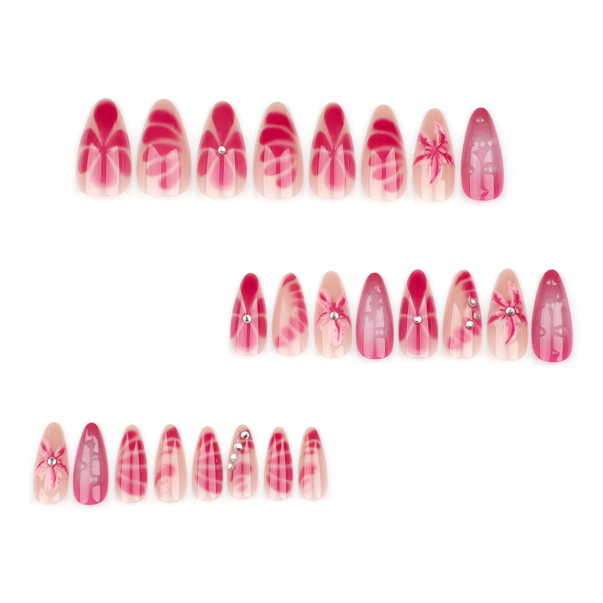 No.F417 Print Fingernails Patch 24pcs/Set