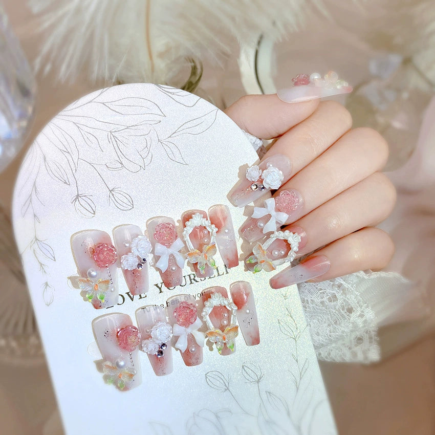 No.F295 Fashion Bow Fingernails Patch 24pcs/Set