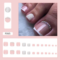 No.141 Flashing Diamonds Patches Toenails 24pcs/Set