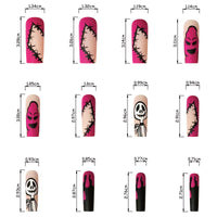 No.AW89 Halloween Pink Ghost Fingernails Patch 24pcs/Set