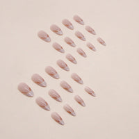 No.F97 Irregular Pearl Gold Edge Fingernails Patch 24pcs/Set