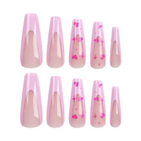 No.F180 Cute Love Long Fingernails Patch 24pcs/Set