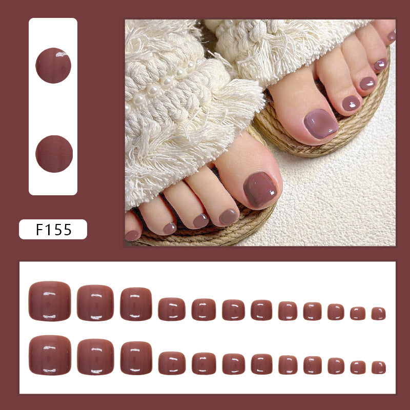 No.593 Solid Color Toenails Patch 24pcs/Set