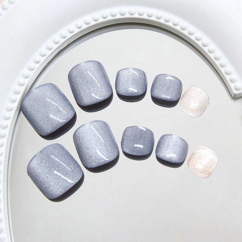 No.583 Blue Cat's Eye Toenails Patch 24pcs/Set