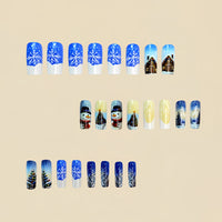 No.CM86 Christmas Snowman Fingernails Patch 24pcs/Set