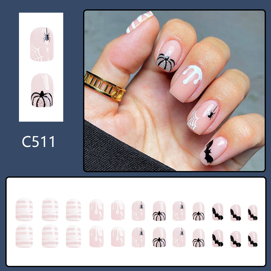 No.AW58 Halloween Spider Fingernails Patch 24pcs/Set