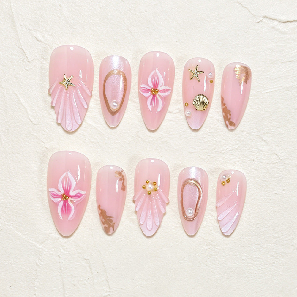 No.F749 Seashell Starfish Fingernails Patch 24pcs/Set