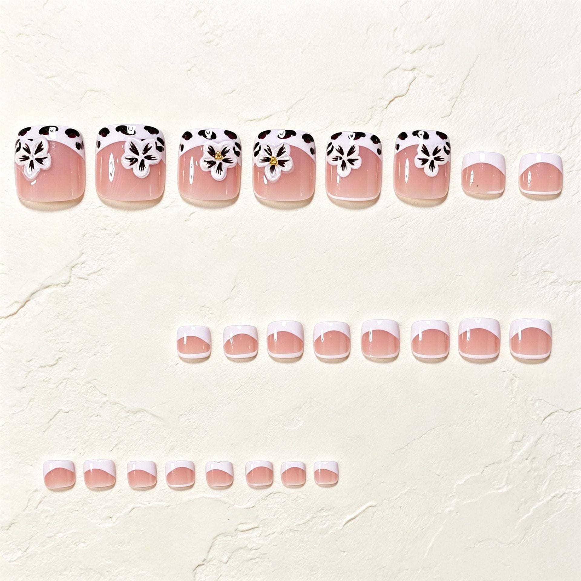 No.PSN210 Leopard Print Hand & Toe Pair Set-48pcs