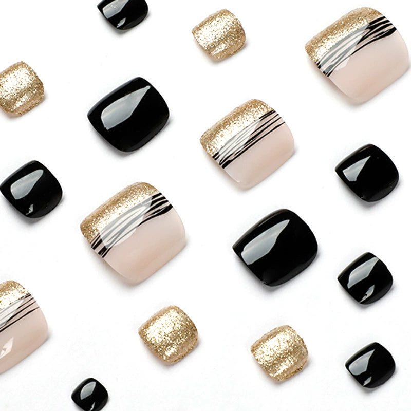No.457 Line Gold Toenails Patch 24pcs/Set