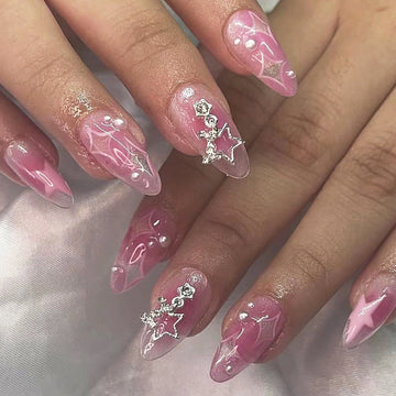 No.F469 Pink Cute Fingernails Patch 24pcs/Set
