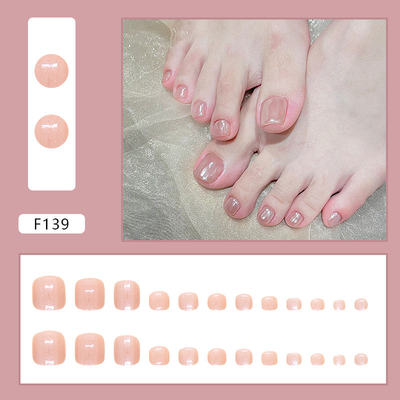 No.254 Pink Cute Toenails Patch 24pcs/Set