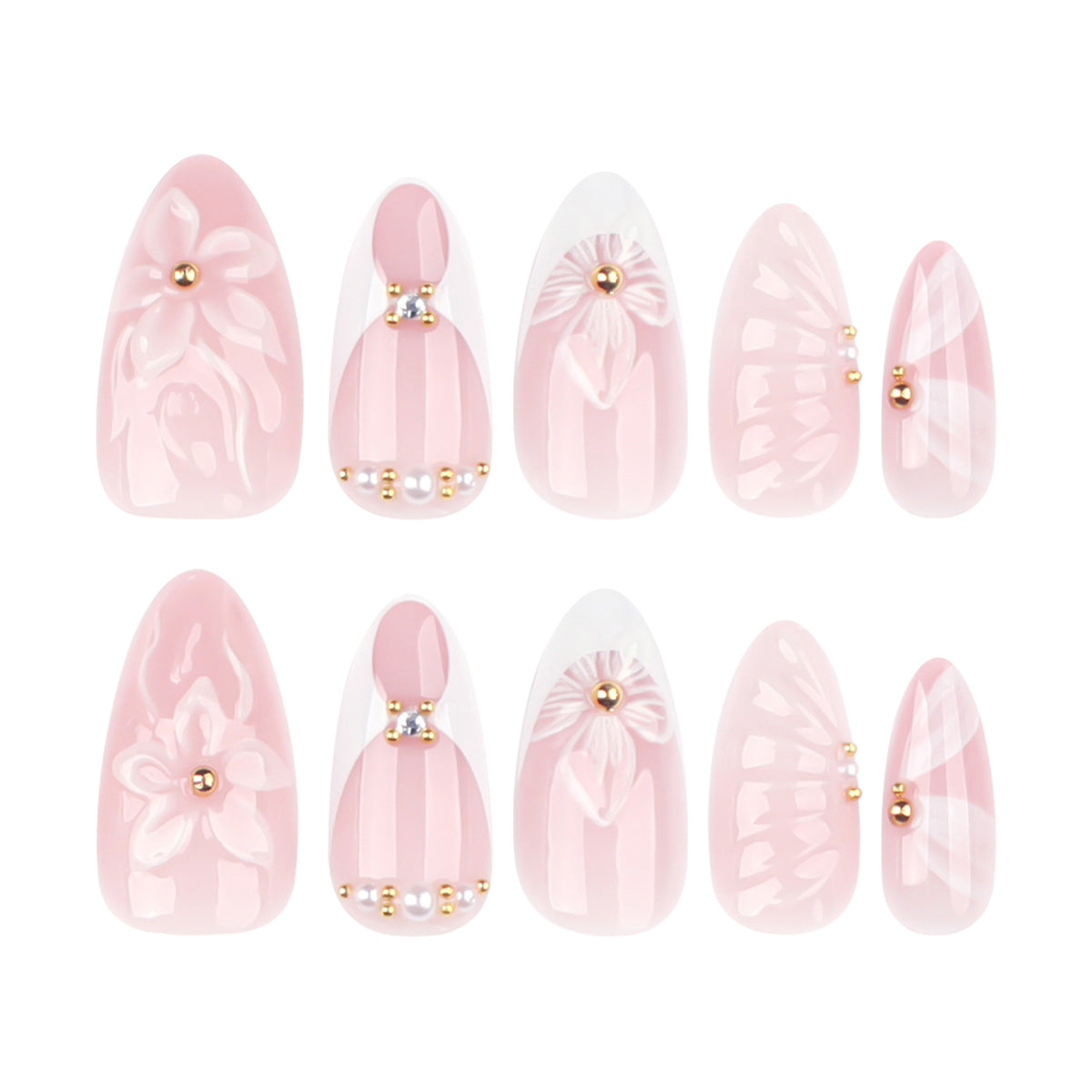 No.F418 Print Fingernails Patch 24pcs/Set