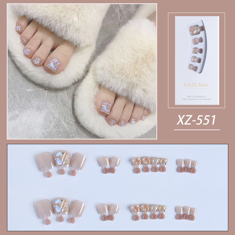 Cute Aurora Press On Toenails 24pcs/Set