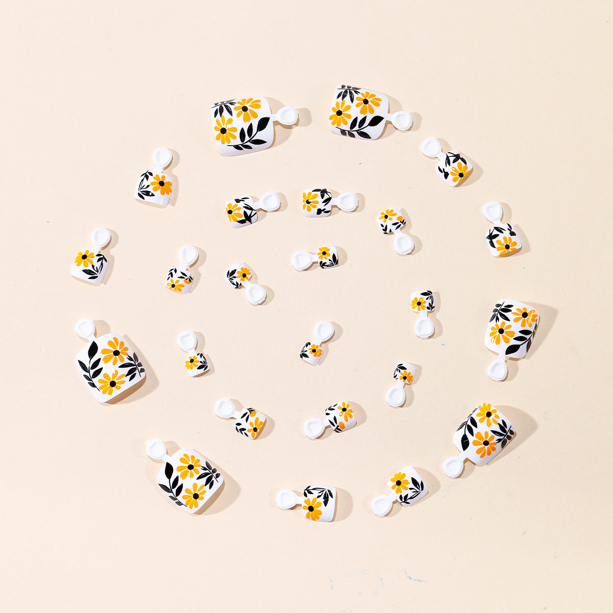 No.730 Flowers Toenails Patch 24pcs/Set