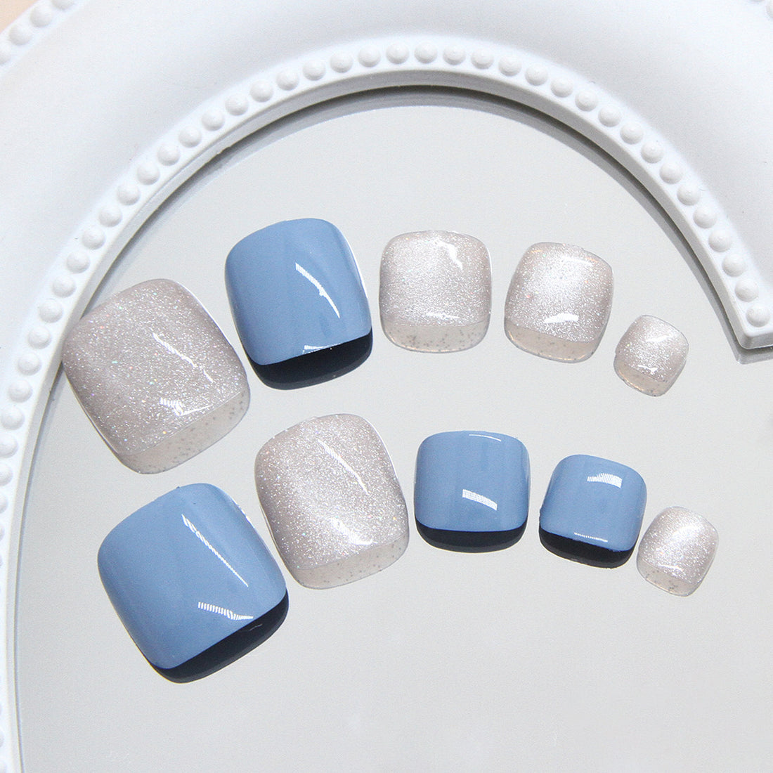 No.588 Blue Toenails Patch 24pcs/Set