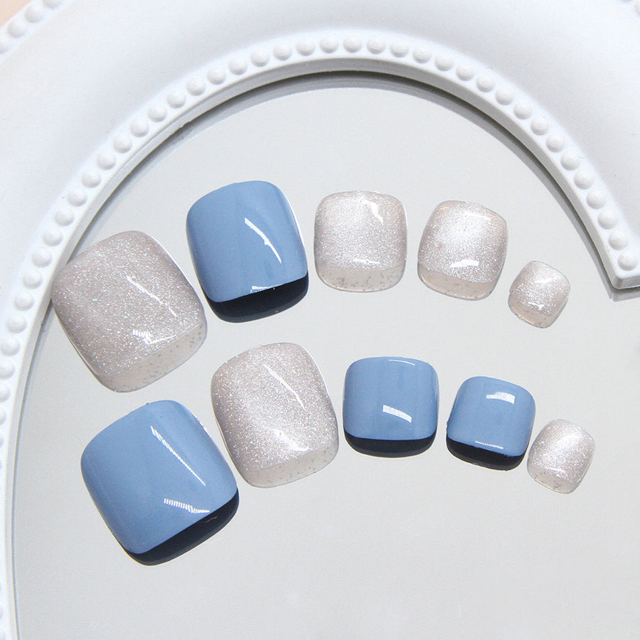 No.588 Blue Toenails Patch 24pcs/Set