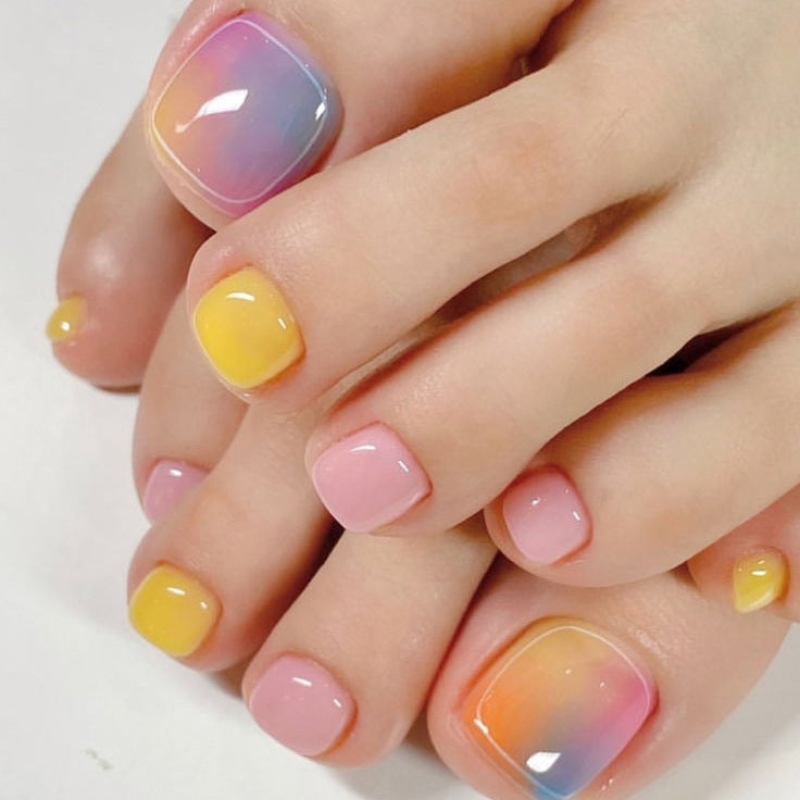 No.716 Multi Color Toenails Patch 24pcs/Set