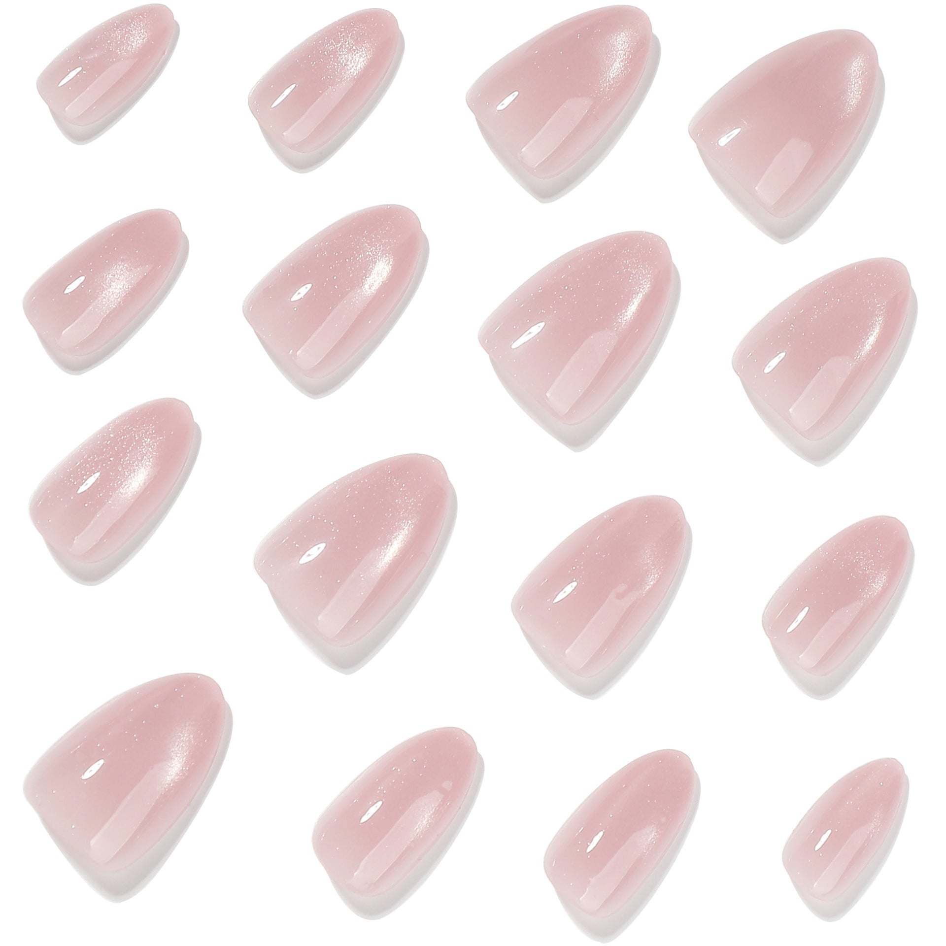 No.F738 Pink Fingernails Patch 24pcs/Set