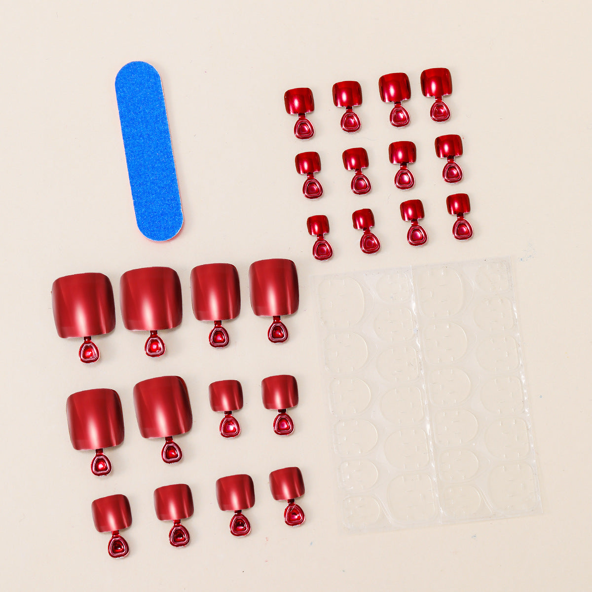 No.725 Fashion Plating Toenails Patch 24pcs/Set