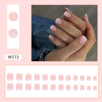 No.F24 Pink Sweet Fingernails Patch 24pcs/Set