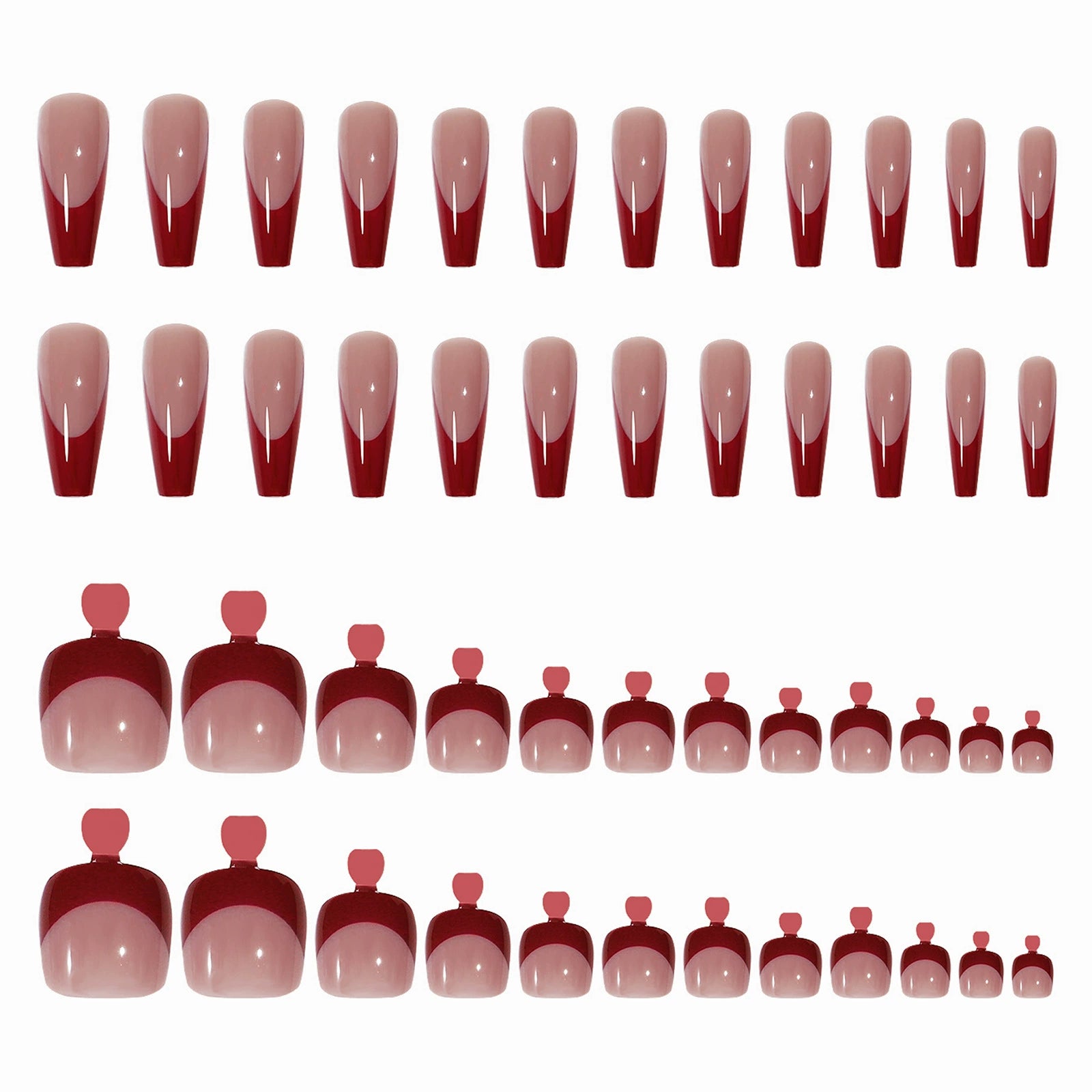 No.PSN45 Red Hand & Toe Pair Set-48pcs