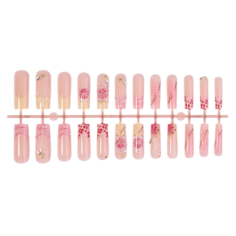 No.F625 Romantic Flowers Fingernails Patch 24pcs/Set