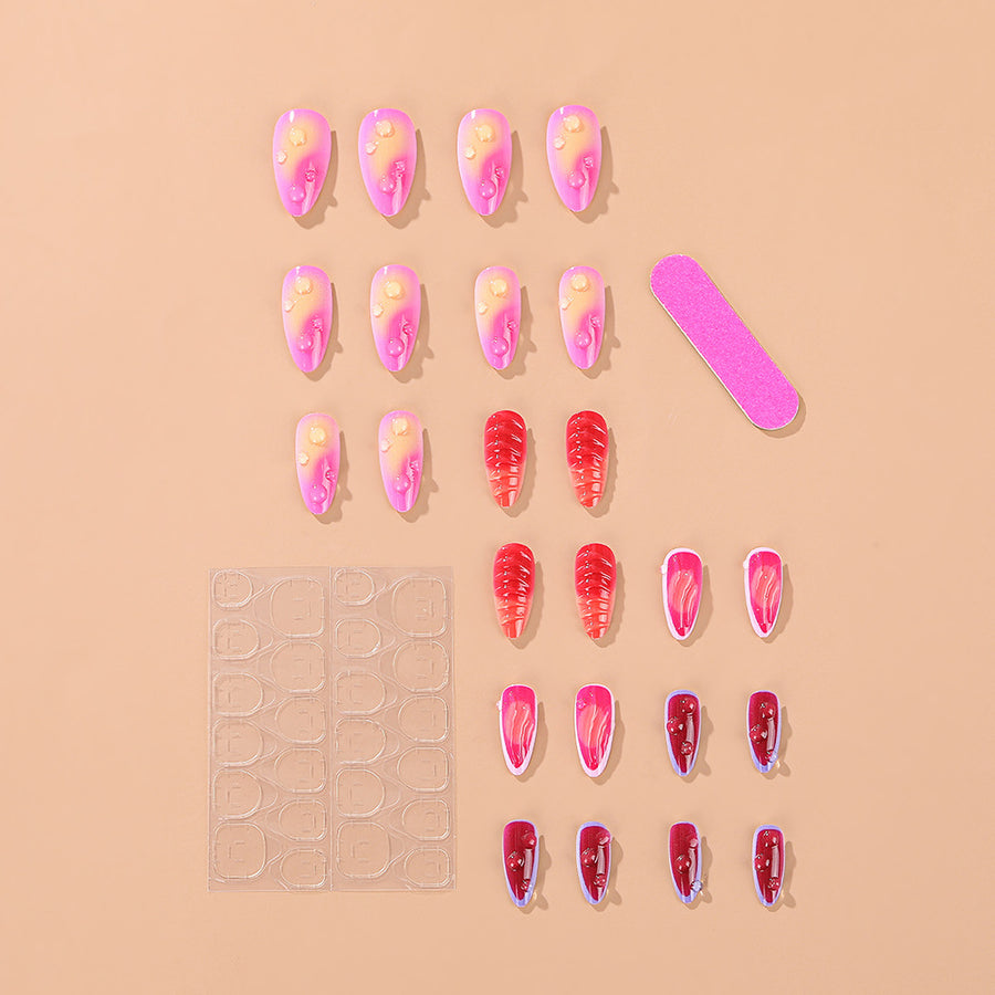 No.F475 3D Fashion Fingernails Patch 24pcs/Set