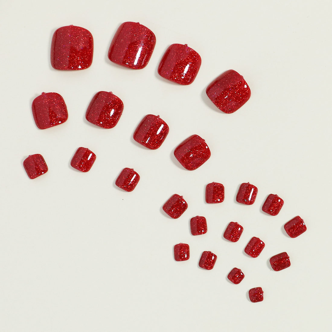 No.339 Flashing Red Toenails Patch 24pcs/Set