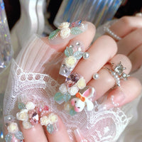 No.ET22 Fashion Bunny Fingernails Patch 24pcs/Set