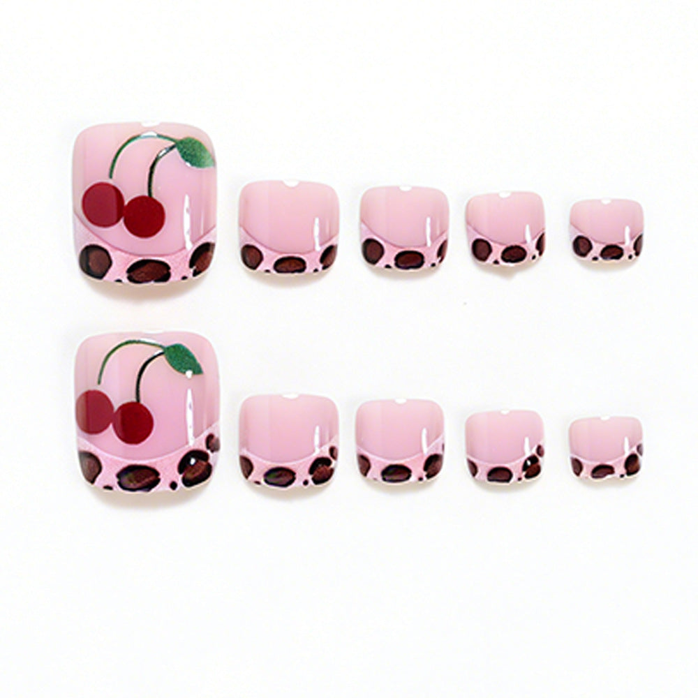 No.743 Cute Cherry Toenails Patch 24pcs/Set