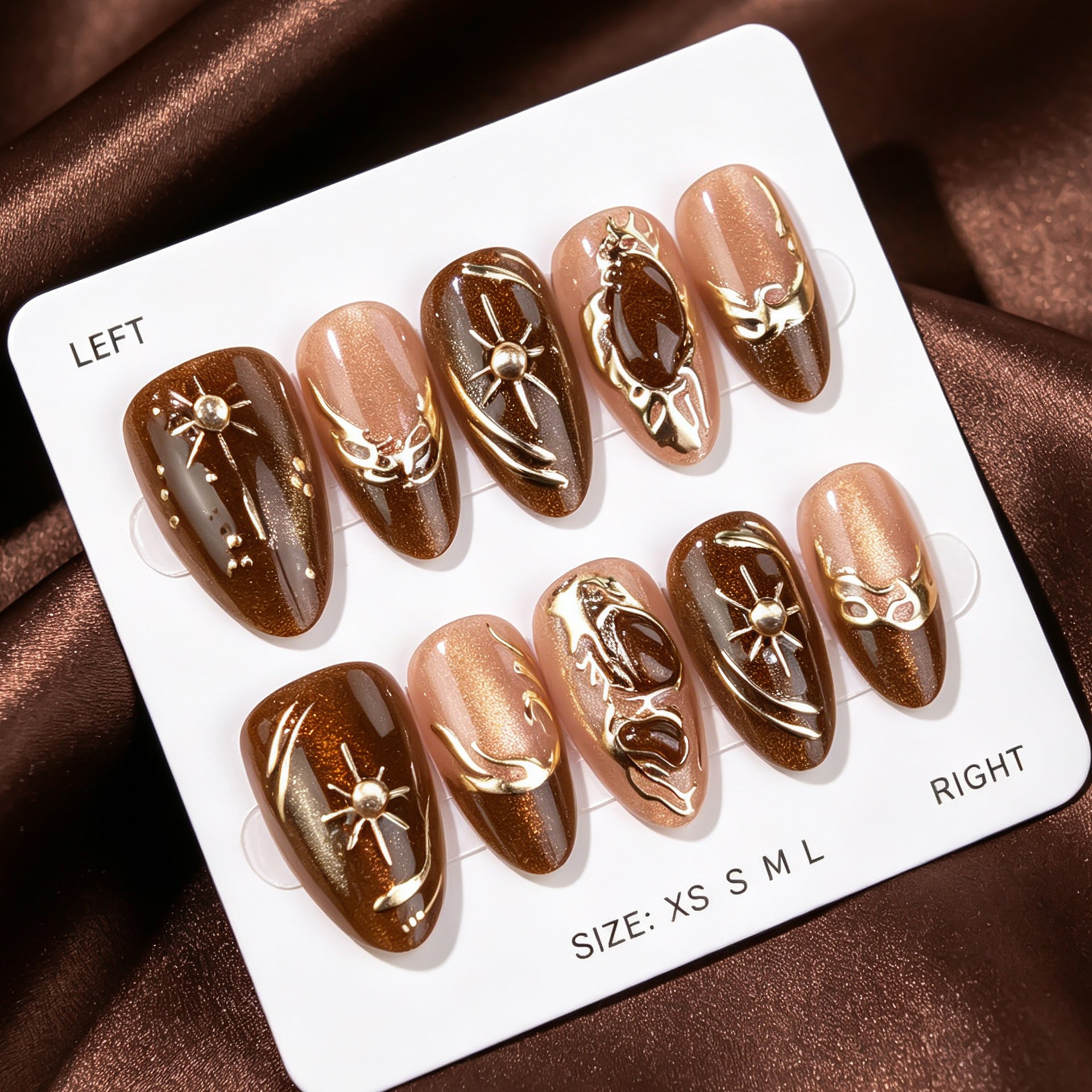 No.F849 Starry Sky Cat's Eye Fingernails Patch 30pcs/Set