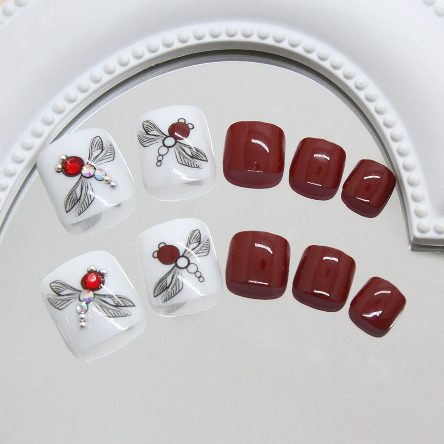 No.580 Dragonfly Toenails Patch 24pcs/Set