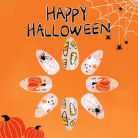 No.AW33 Halloween Cute Pumpkin Fingernails Patch 24pcs/Set