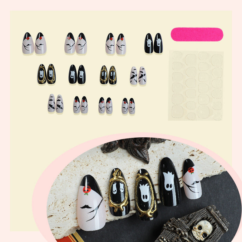 No.AW144 Halloween Ghost Bat Fingernails Patch 24pcs/Set