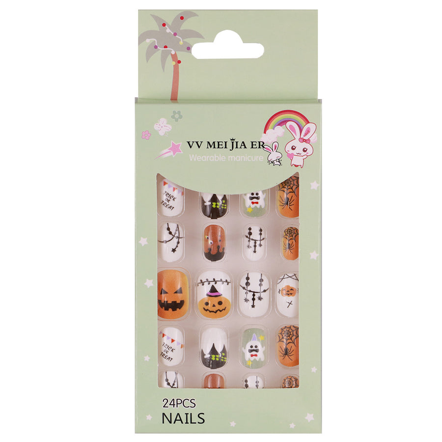 No.KD13 Halloween Mini Kids Press on Fingernails 24pcs/Set