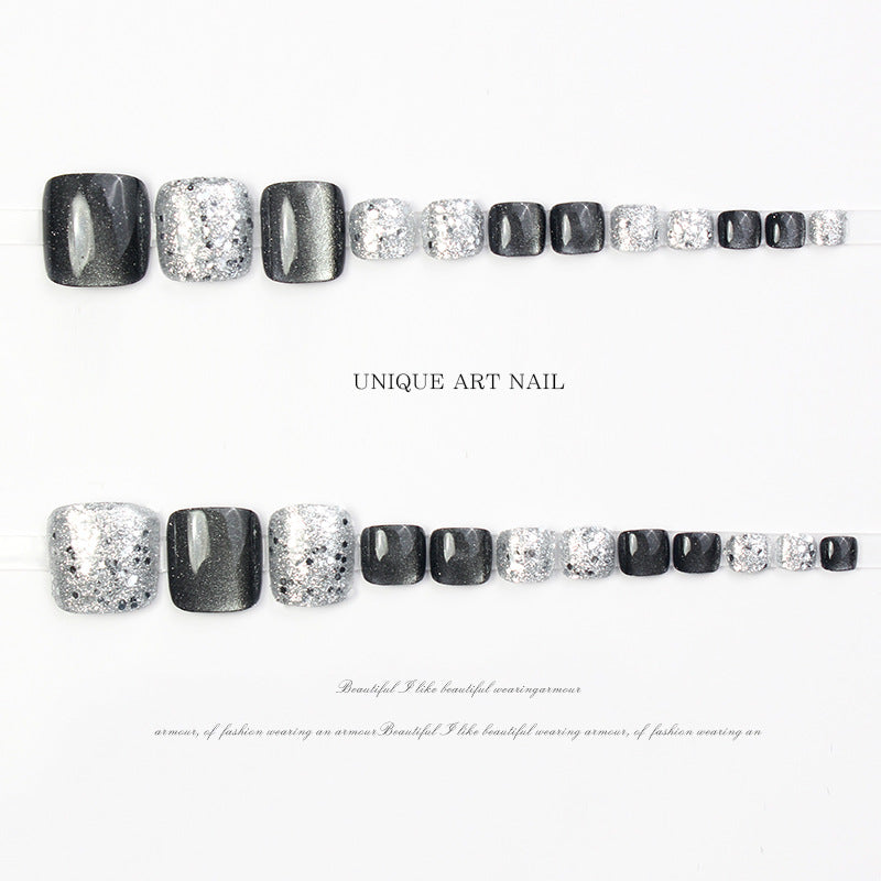 No.516 Grey Cat's Eye Toenails Patch 24pcs/Set