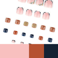 No.686 Golden Diamonds Toenails Patch 24pcs/Set