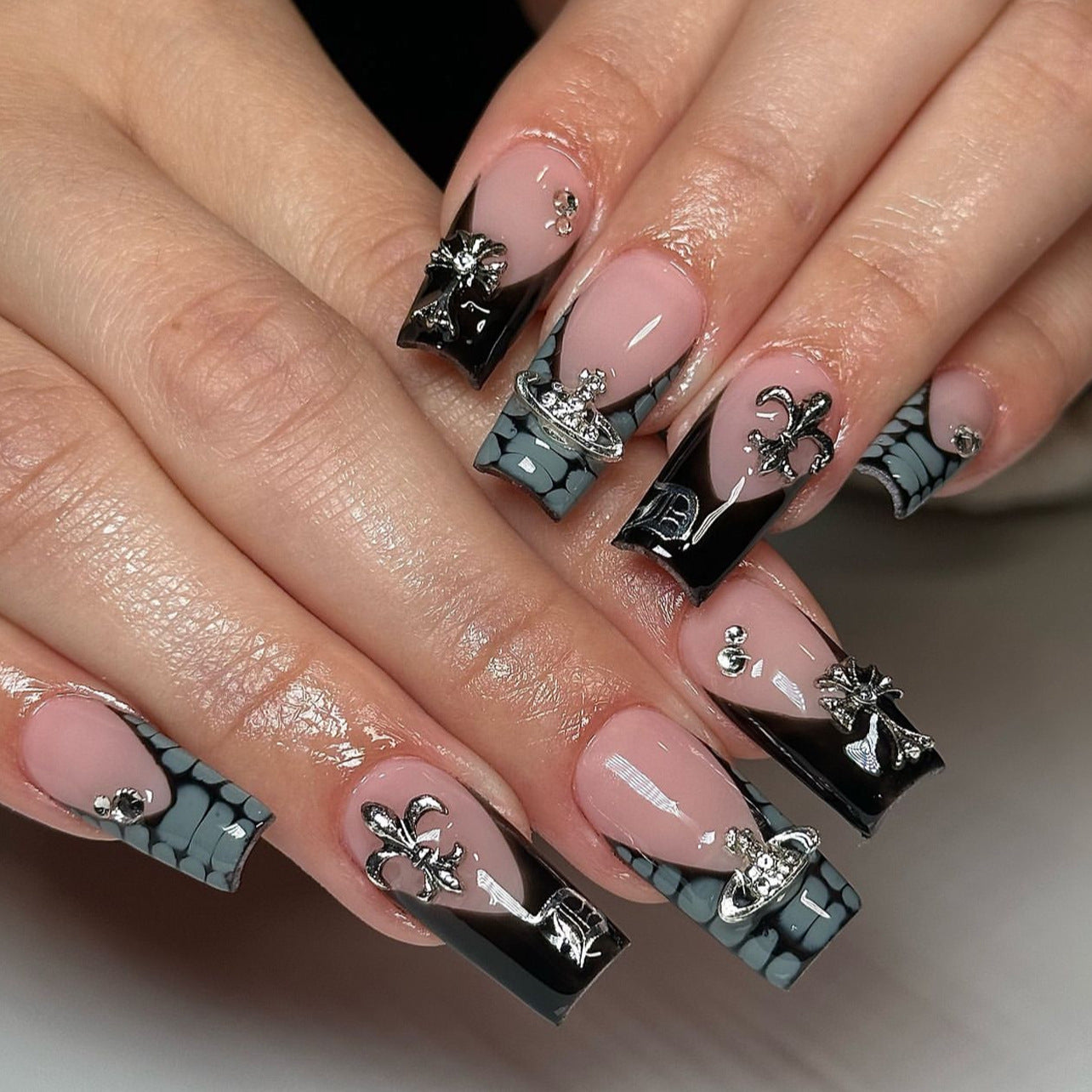 No.F354 Fashion Cross Fingernails Patch 24pcs/Set