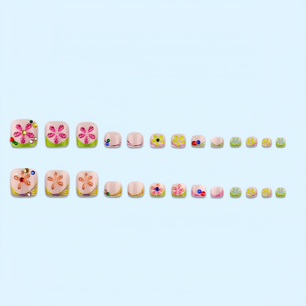 No.771 Flower Toenails Patch 24pcs/Set
