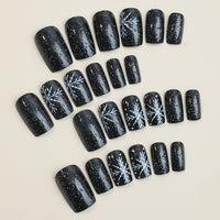 No.CM25 Christmas Black Fingernails Patch 24pcs/Set