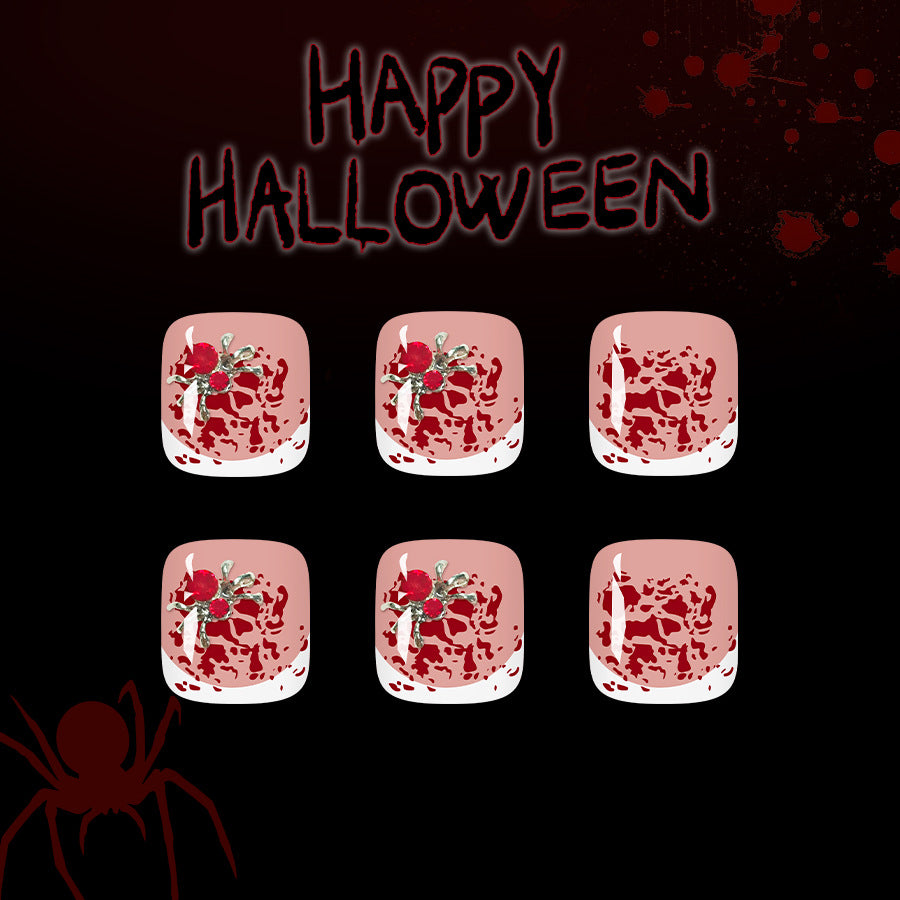 No.AW159 Halloween Red Blood Toenails Patch 24pcs/Set