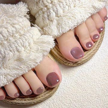 No.593 Solid Color Toenails Patch 24pcs/Set