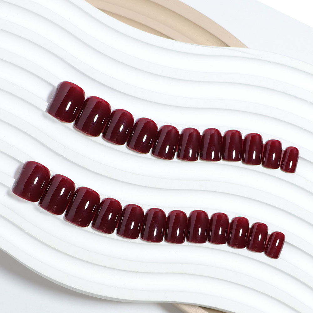 No.F792 Red Fingernails Patch 24pcs/Set
