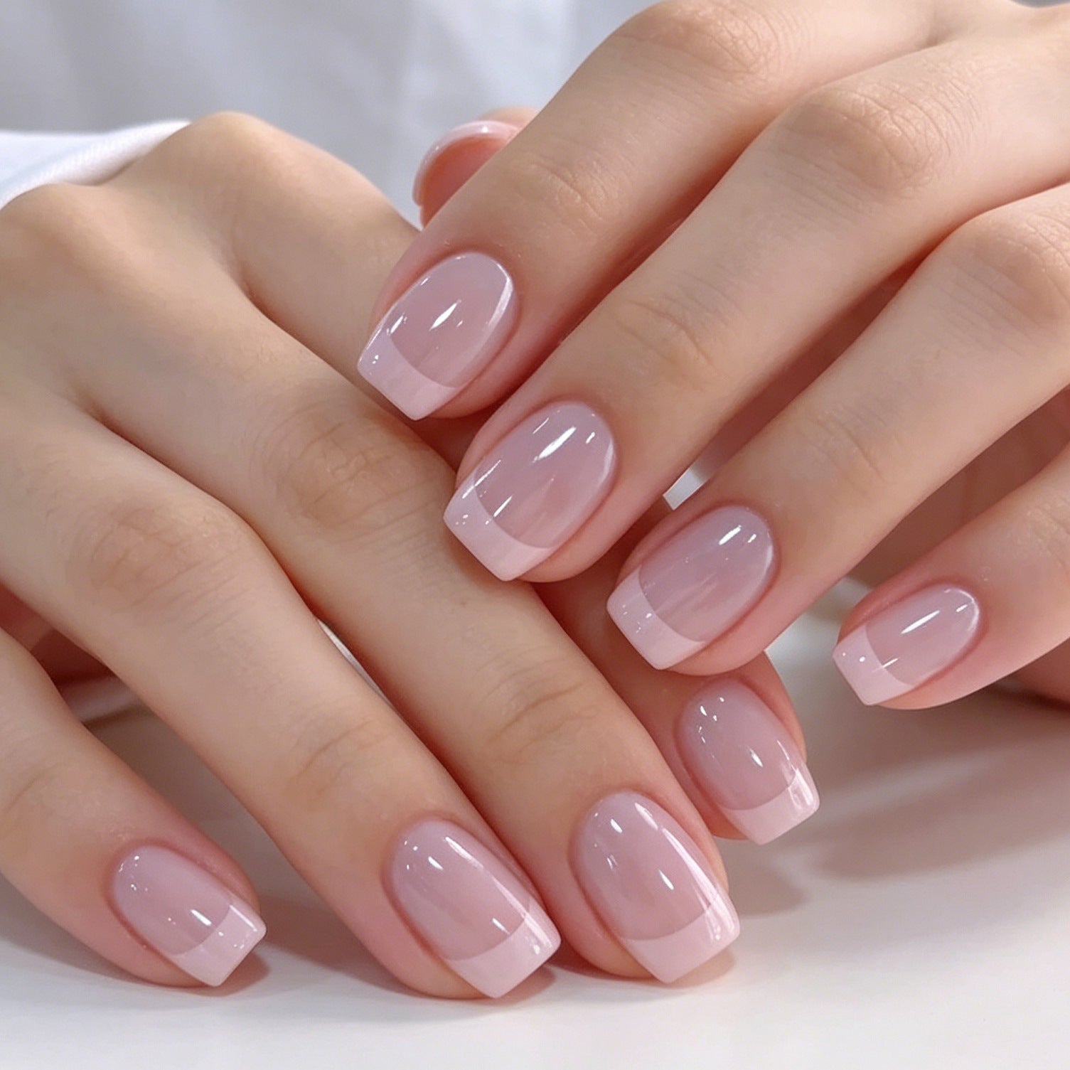 No.F787 Pink Fingernails Patch 24pcs/Set