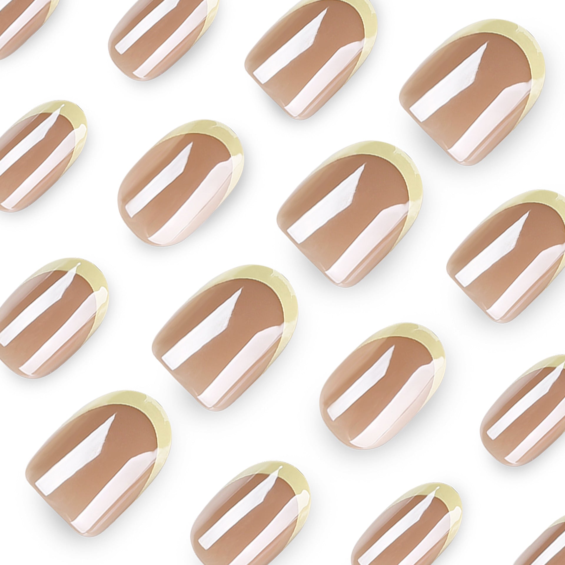 No.F789 Flash Coating Fingernails Patch 24pcs/Set