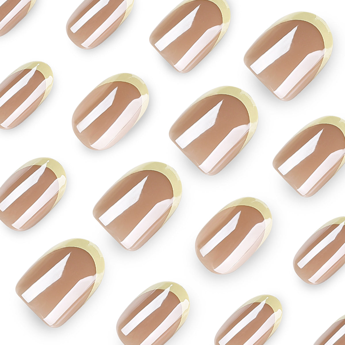 No.F789 Flash Coating Fingernails Patch 24pcs/Set