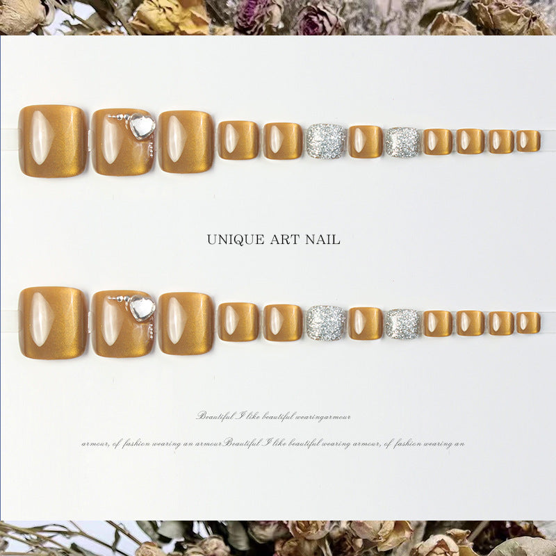 No.603 Summer  Cat's Eye Toenails Patch 24pcs/Set