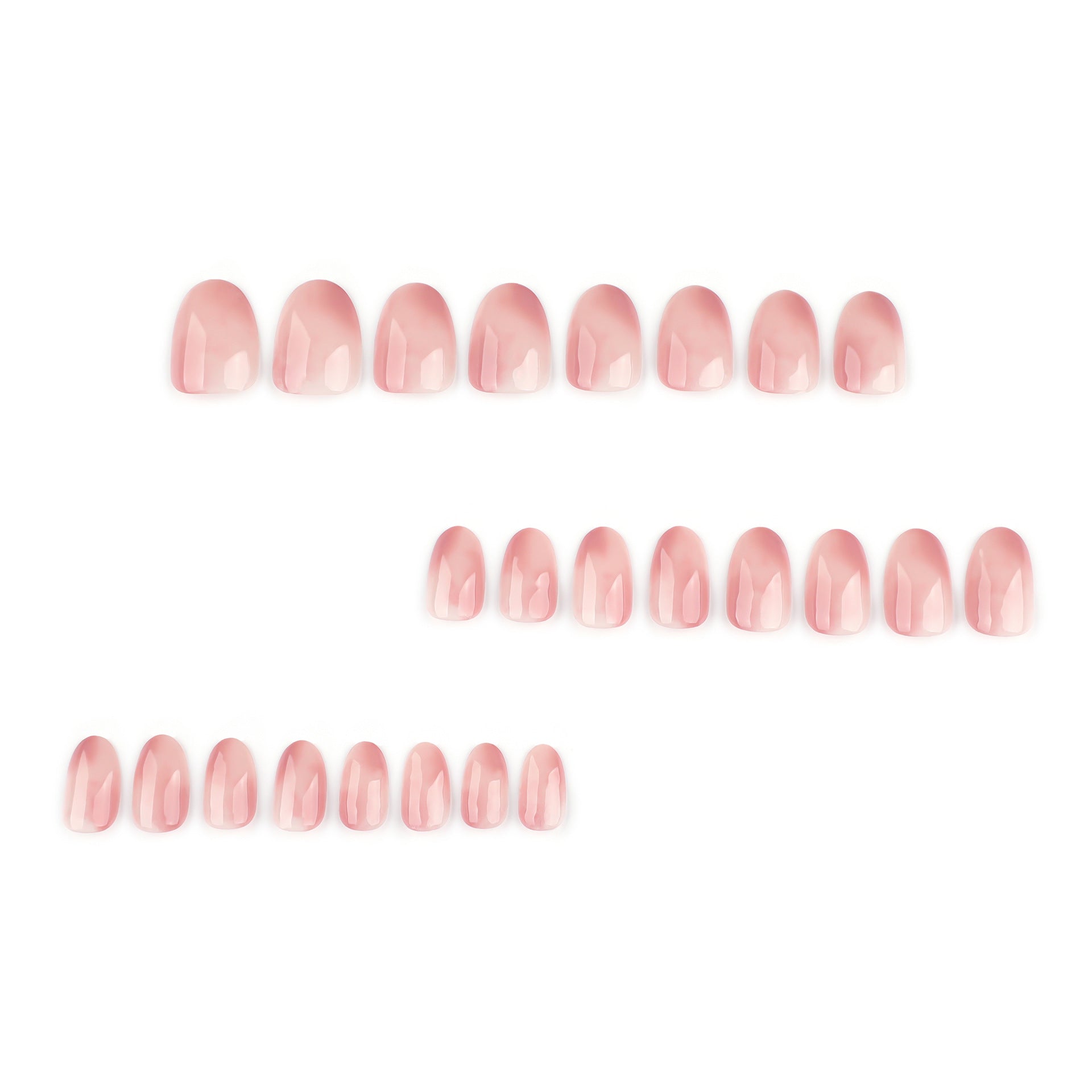 No.F663 Pink Fingernails Patch 24pcs/Set