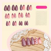 No.CM116 Christmas Glitter Fingernails Patch 24pcs/Set