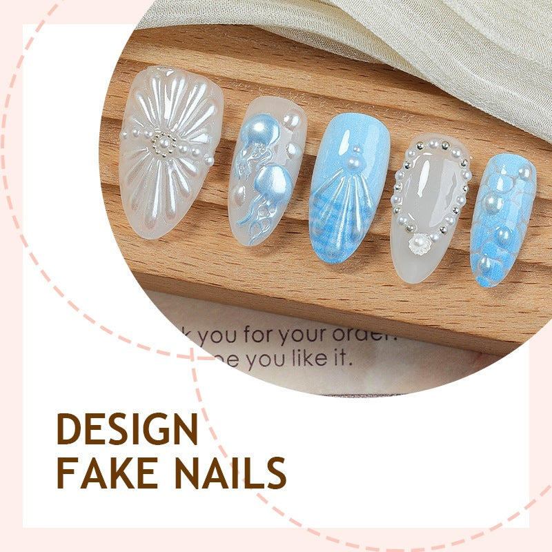 No.BH53 Blue Ocean Fingernails Patch 30pcs/Set